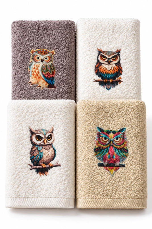 Lila Küchenhandtuch-Set Mit 4 Teilen