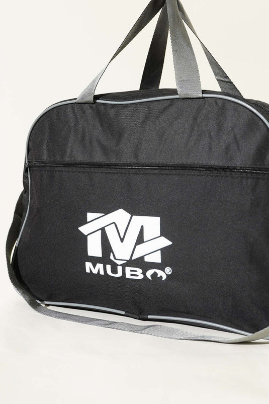 Valise imprimée à fermeture éclair, noire