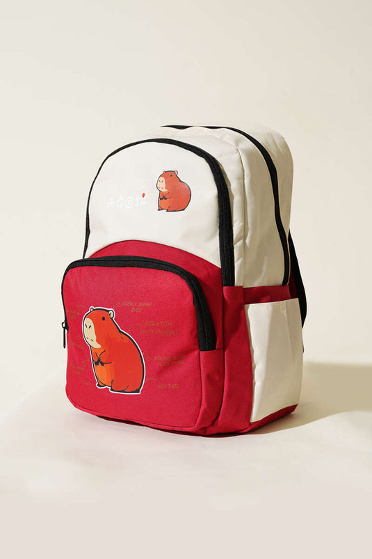 Sac à dos imprimé rouge