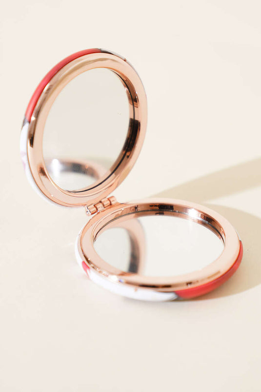 Specchietto tascabile rotondo stampato Assortimento 3