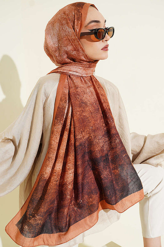 Batik Degrade Bambu Kraş Şal Camel