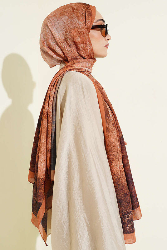 Batik Degrade Bambu Kraş Şal Camel