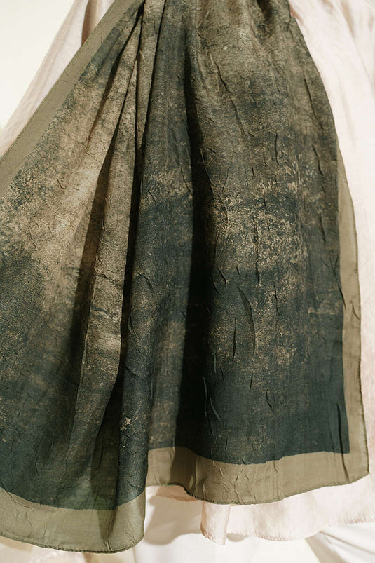 Batik Degrade Bambu Kraş Şal Yağ Yeşili