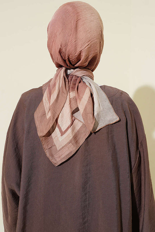 Batik Desen Bambu Kraş Eşarp Latte
