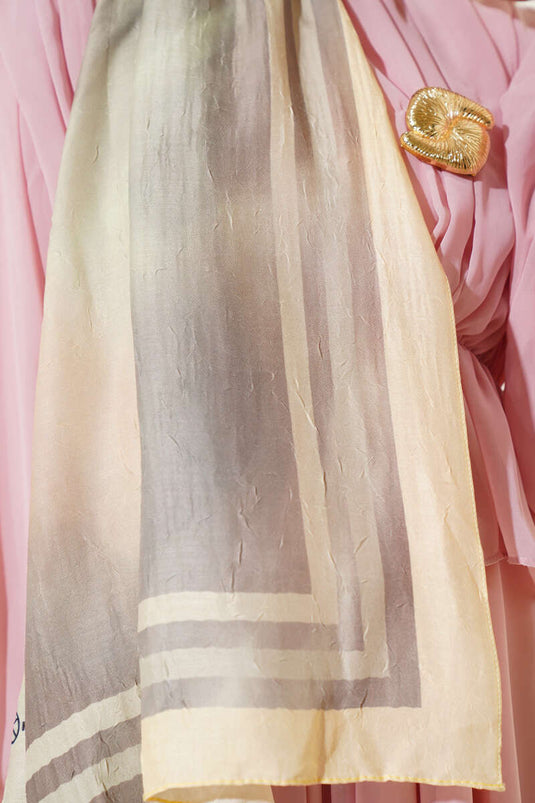 Batik Desen Bambu Kraş Şal Sarı