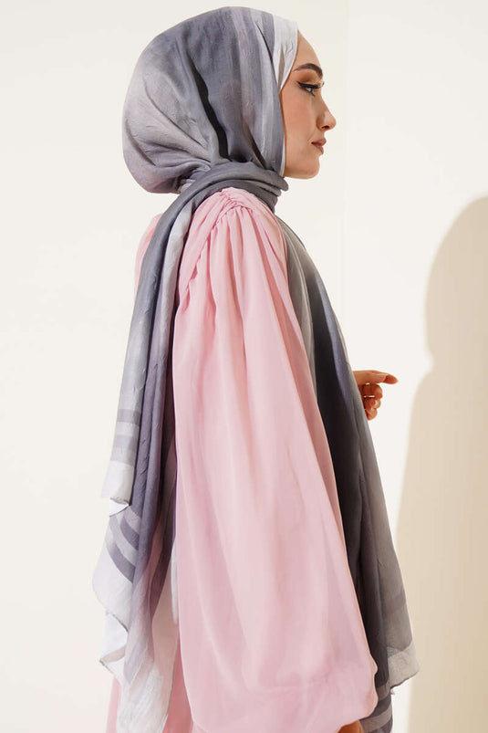 Châle en bambou à motif batik et pierre