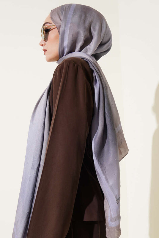 Châle en bambou à motif batik et vison