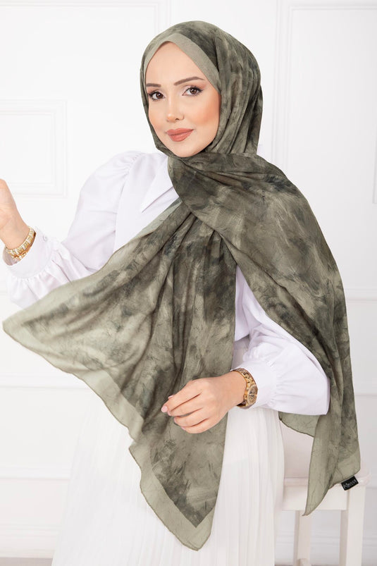 Batik-Muster Bambus-Schal Serie Khaki