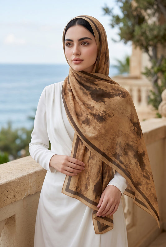 Batik Desen Şal Serisi Camel