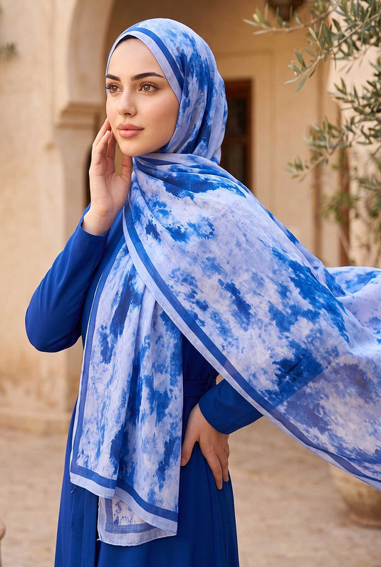 Série De Foulards Batik Indigo