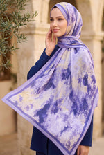 Collection De Foulards À Motif Batik Violet