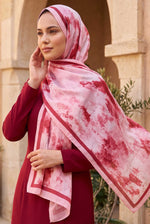 Collection De Foulards À Motif Batik Rose