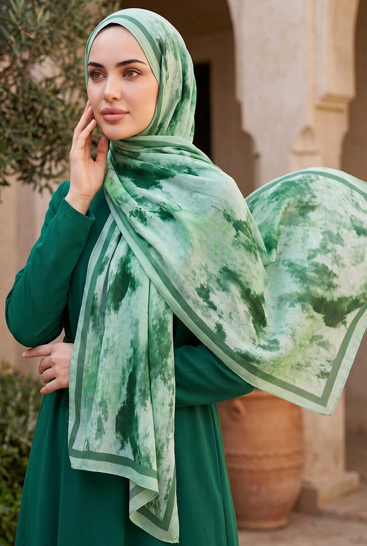 Collection De Foulards Batik Verts