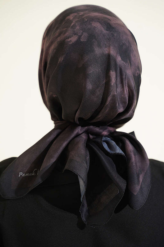 Écharpe Douce À Motif Batik Couleur Café