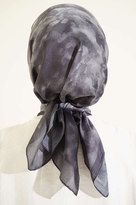 Batik Pattern Soft Scarf Kayrak Grey