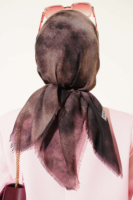 Batik Design Zachte Kraş Serie Sjaal Donker Mink