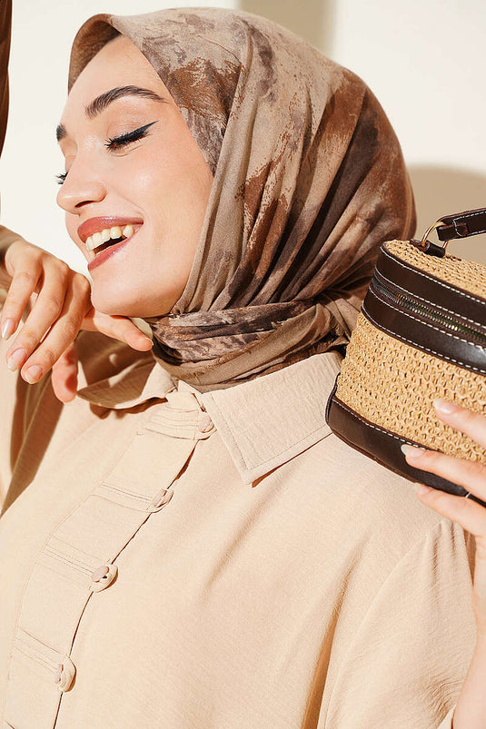 Latte Batik Muster Schal