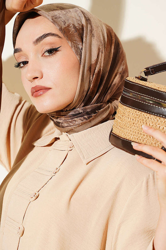 Latte Batik Muster Schal