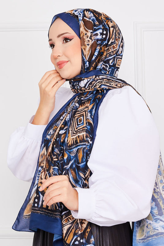 Scialle Hijab con Motivo Batik -10