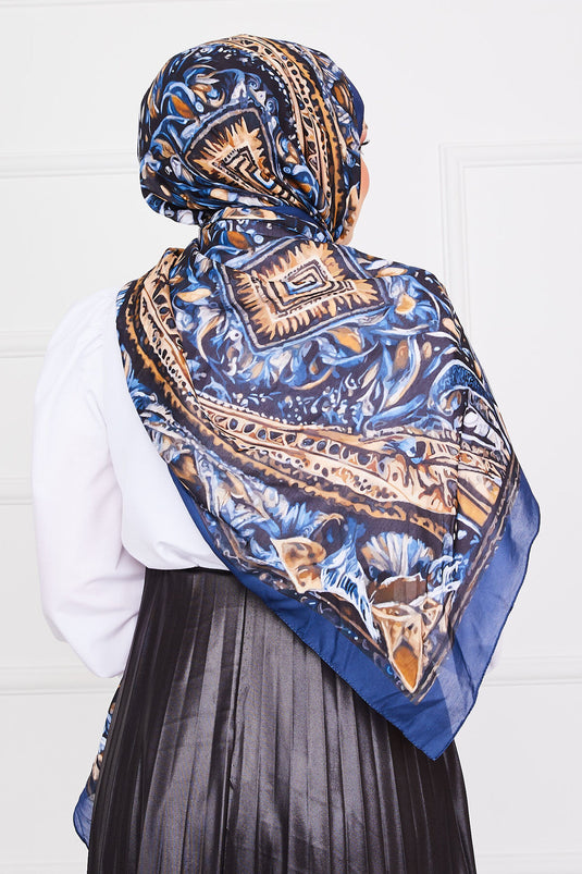 Scialle Hijab con Motivo Batik -10