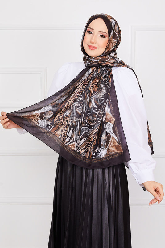 Scialle Hijab con Motivo Batik -13