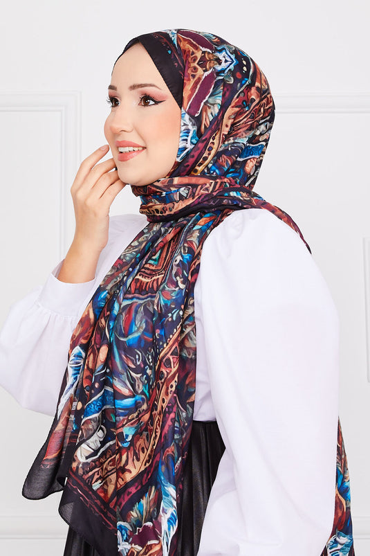 Hijab-Schal mit Batikmuster -14