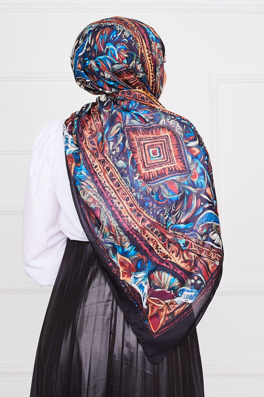 Chal hijab con estampado batik -14