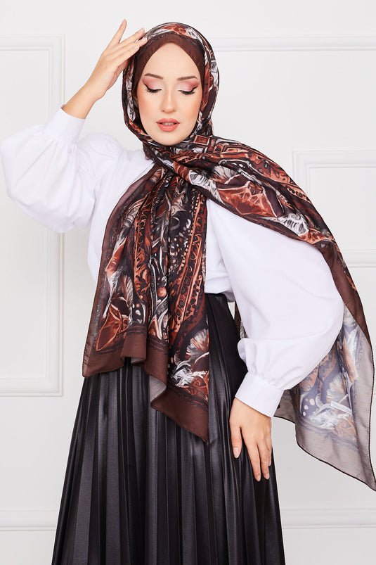 Scialle Hijab con Motivo Batik -15