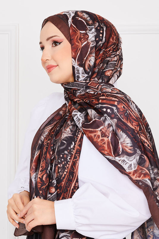 Scialle Hijab con Motivo Batik -15