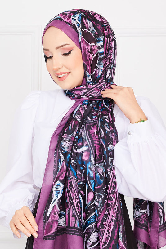 Batik Patterned Hijab Shawl -3