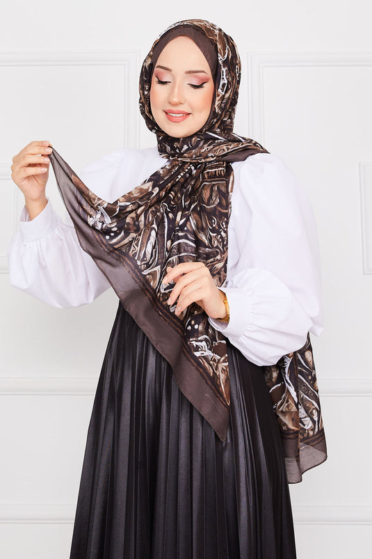 Hijab-Schal mit Batikmuster -4