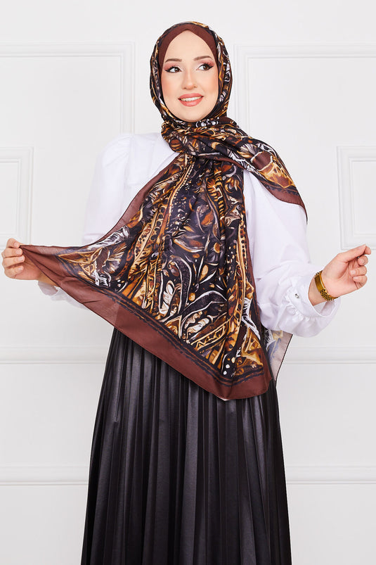 Scialle Hijab con Motivo Batik -5