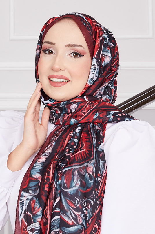 Batik Patterned Hijab Scarf -7