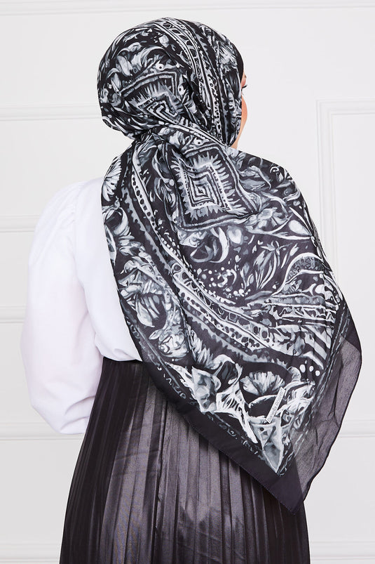 Batik Patterned Hijab Shawl -8