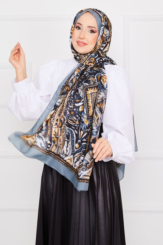 Batik Patterned Hijab Shawl -9