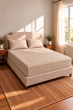 Ensemble De Draps Avec Élastique Taille Battal Beige
