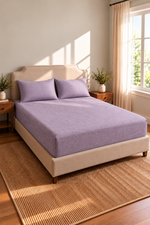 Ensemble De Draps Extensible Lilas
