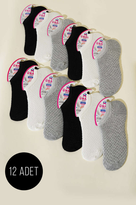 Bayan 12'li Sneaker Çorap Asorti 2