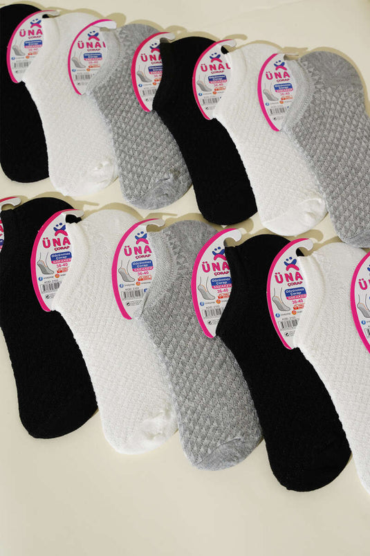 Bayan 12'li Sneaker Çorap Asorti 2