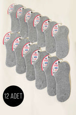 Chaussettes de sport pour femmes, lot de 12, grises