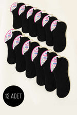 Lot De 12 Paires De Chaussettes Sneaker Noires Pour Femme