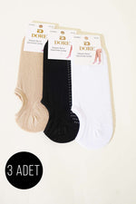 Assortiment de 3 paires de chaussettes antidérapantes pour baskets femme 1
