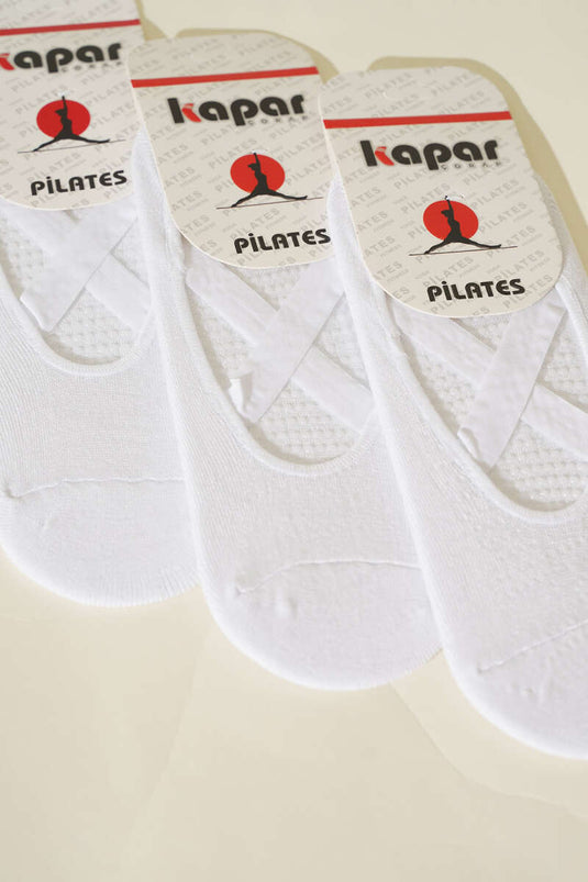 Women's Triple Pilates Socks White