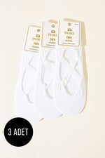 Lot de 3 paires de chaussettes de yoga et pilates blanches pour femmes