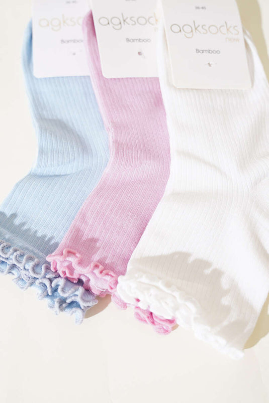 تشكيلة أحذية الكاحل القصيرة المزينة بالكشكشة للنساء، مكونة من 4 قطع، 1