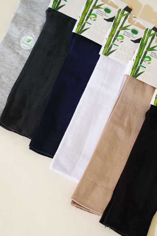 Assortiment de 6 paires de chaussettes hautes en bambou pour femmes 1