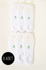 Lot de 6 paires de chaussettes résille en bambou pour femmes, blanches