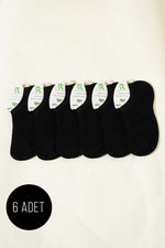 Chaussettes de sport en bambou pour femmes (lot de 6), noires