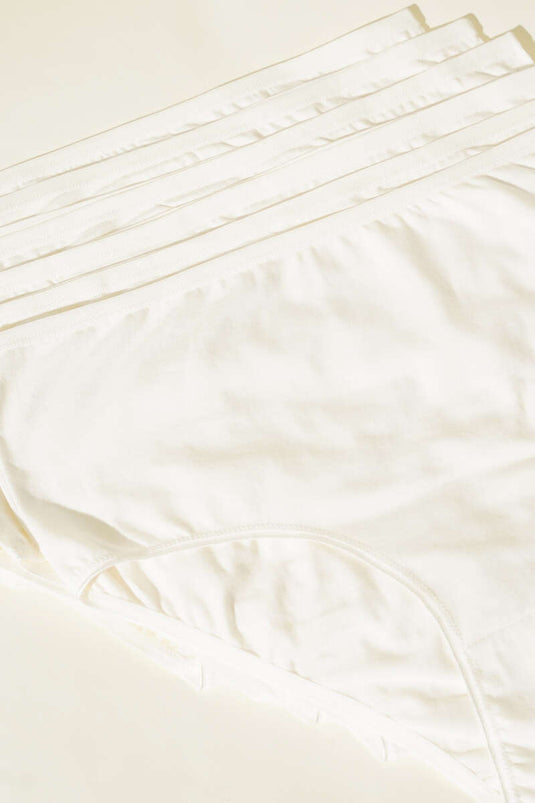 Lot de 6 culottes basiques écrues pour femmes