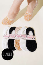 Assortiment de 6 paires de chaussettes ballerines en dentelle pour femmes (2)